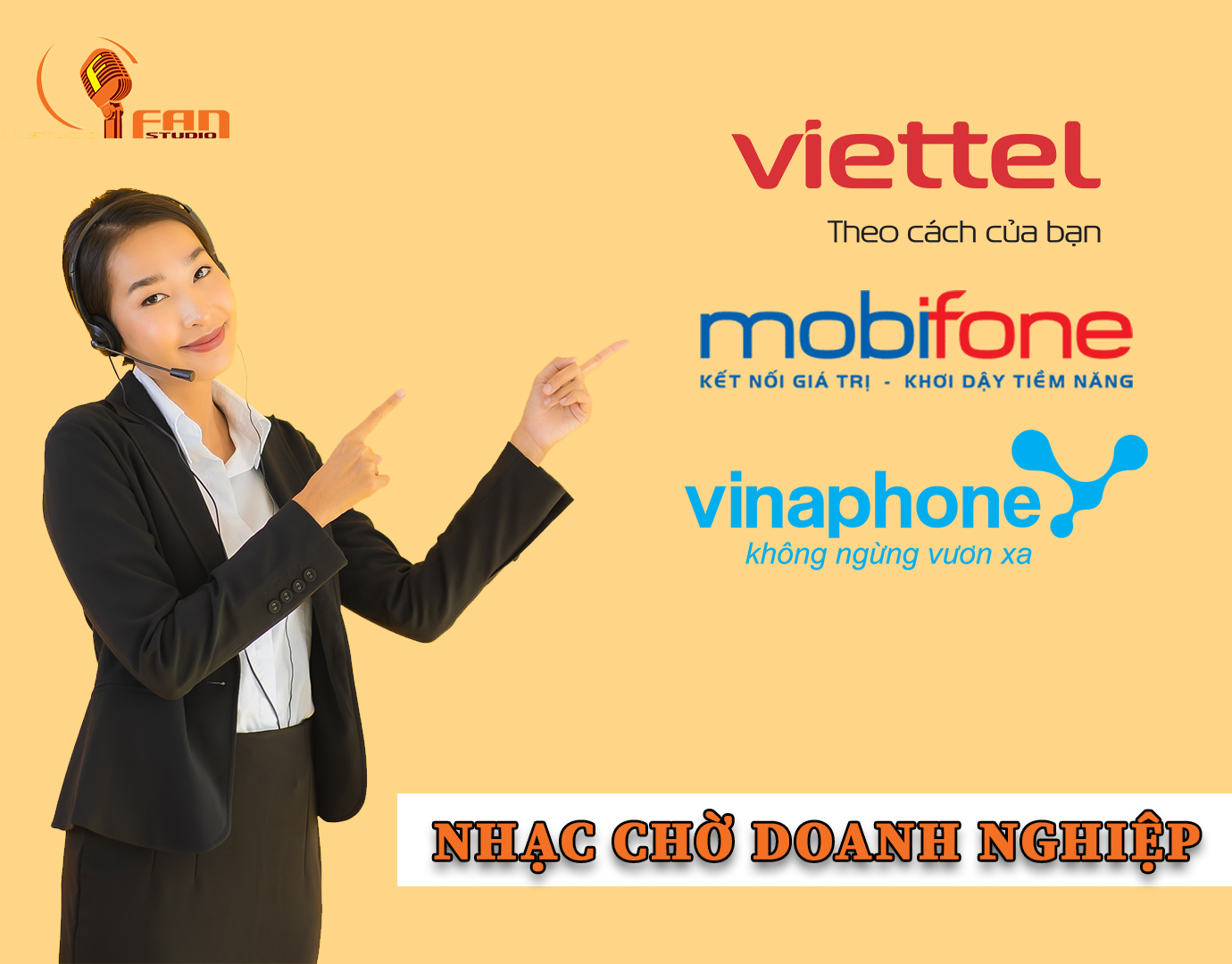 Nhạc chờ cho doanh nghiệp nhà mạng Viettel - Mobile - Vinaphone